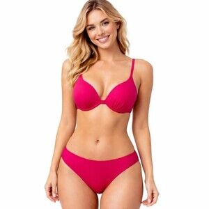 H2OH Colours Maui Underwire Molded Cup Bikini top & bottom Red size Med Large